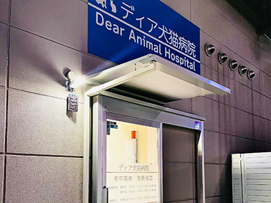 駐車場側入口（夜間入口）※20時以降は駐車場からしか入れません